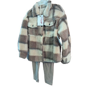NEW Jessica Simpson 2 pc outfit Toddler Size 3T Plaid shirt & pants NWT